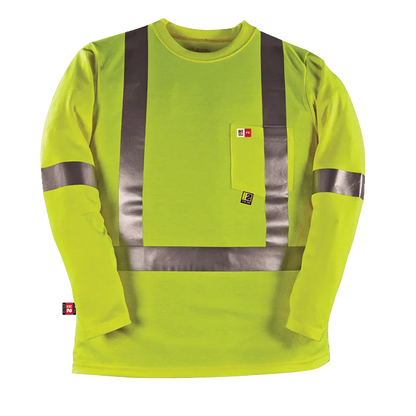 Big Bill High Visibility Long-Sleeve Yellow T-Shirt