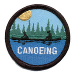 12 Pieces-Canoeing-Silhouette Patch-Free shipping