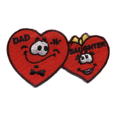 12 Pieces-Dad-N-Daughter Hearts Patch-Free shipping