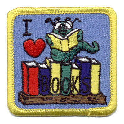 I Love Books- Book Worm Patch