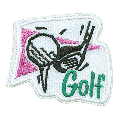 Golf (Tee W/Ball & Club) Patch