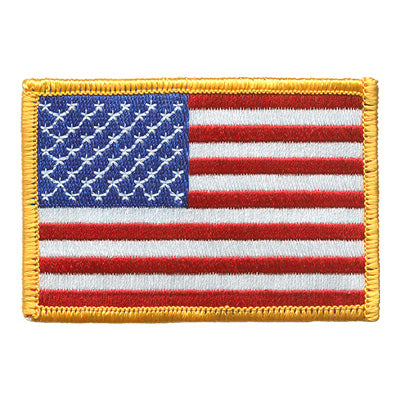 US Flag Lg/Gold 3.5 X 2 3/8