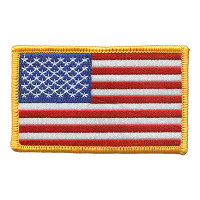 US Flag Sm/Gold 3.5 X 2