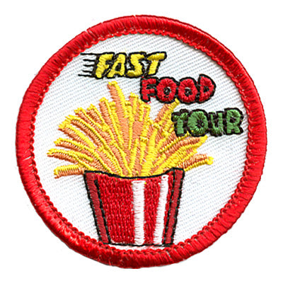 12 Pieces-Fast Food Tour (Fries) Patch-Free shipping