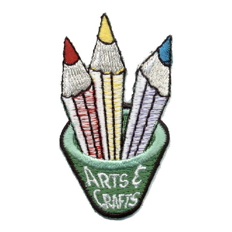 12 Pieces - Arts & Crafts (Pencils) Patch - Free Shipping