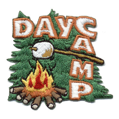 12 Pieces-Day Camp Fire & Trees Patch-Free shipping