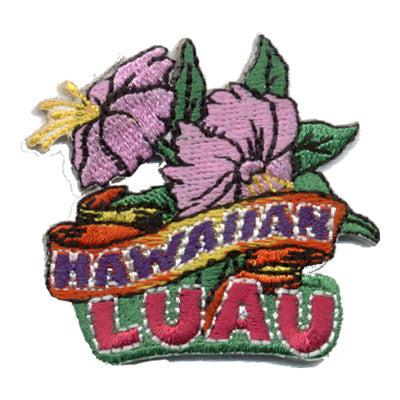 12 Pieces-Hawaiian Luau (Flowers) Patch-Free shipping