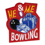 12 Pieces-He & Me Bowling Patch-Free shipping