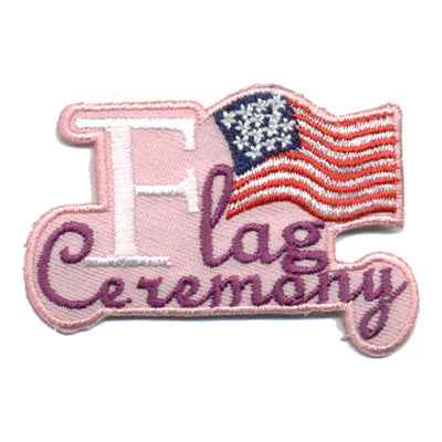 12 Pieces-Flag Ceremony - Pink Patch-Free shipping