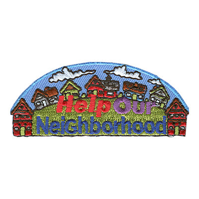 12 Pieces-Help Our Neighborhood Patch-Free shipping