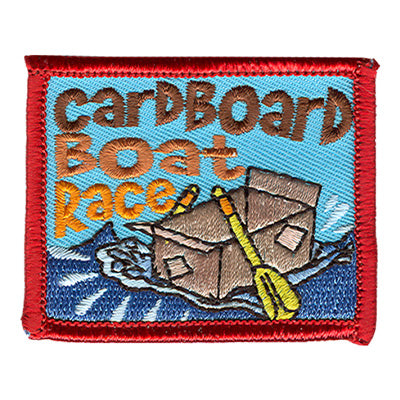 12 Pieces-Cardboard Boat Race Patch-Free shipping