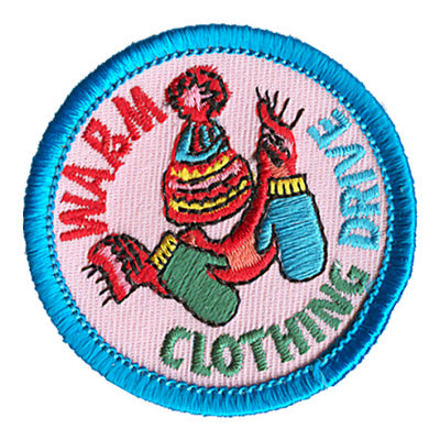 12 Pieces-Warm Clothing Drive Patch-Free shipping