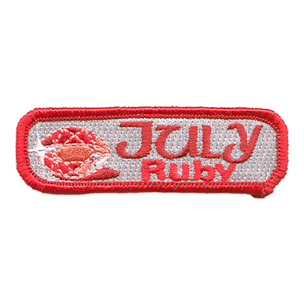 12 Pieces Scout fun patch - Birthstone-July-Ruby Patch