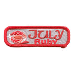 12 Pieces Scout fun patch - Birthstone-July-Ruby Patch