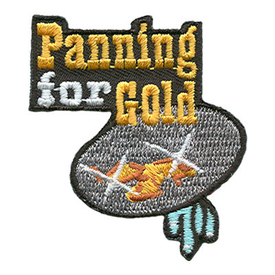 12 Pieces - Panning For Gold Patch - Free Shipping