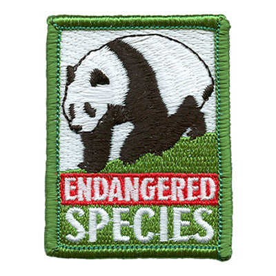 12 Pieces - Endangered Species Panda Patch - Free Shipping