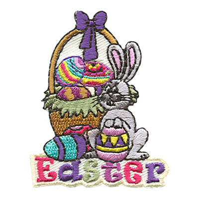 12 Pieces-Easter (Bunny & Basket) Patch-Free shipping