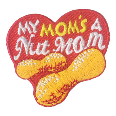 12 Pieces-My Mom's A Nut Mom Patch-Free shipping