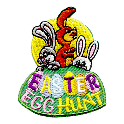12 Pieces-Easter Egg Hunt (Bunny) Patch-Free shipping
