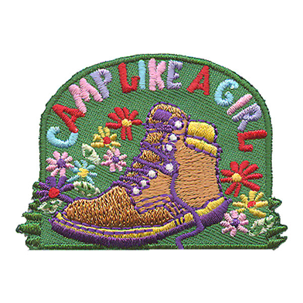 12 Pieces - Camp Like A Girl Patch - Free Shipping