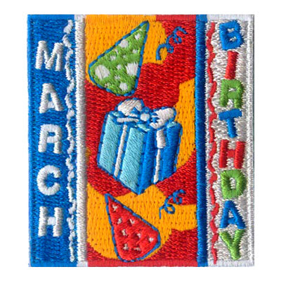 12 Pieces-March Birthday Patch-Free shipping