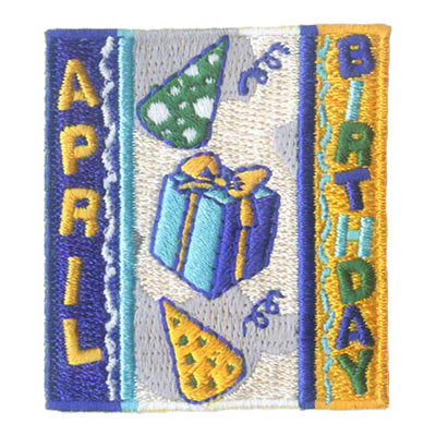 12 Pieces-April Birthday Patch-Free shipping
