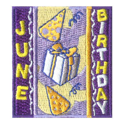 12 Pieces-June Birthday Patch-Free shipping