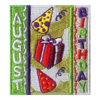 12 Pieces-August Birthday Patch-Free shipping