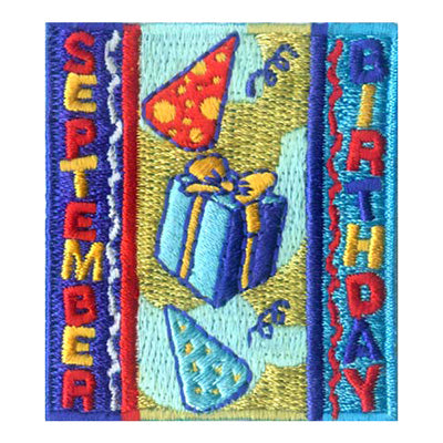 12 Pieces-September Birthday Patch-Free shipping