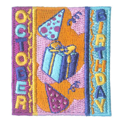 12 Pieces-October Birthday Patch-Free shipping