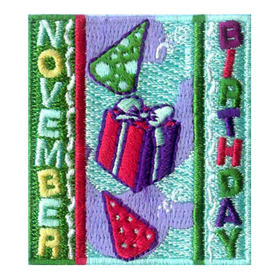 12 Pieces-November Birthday Patch-Free shipping