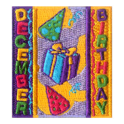 12 Pieces-December Birthday Patch-Free shipping