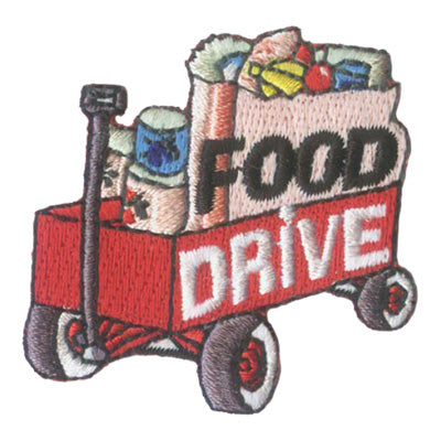 12 Pieces-Food Drive (Wagon) Patch-Free shipping