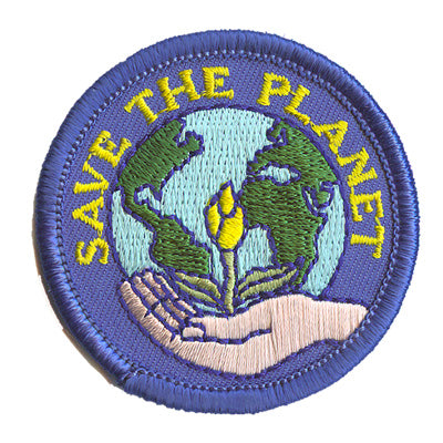 12 Pieces-Save The Planet Patch-Free shipping