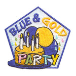 12 Pieces-Blue & Gold Party Patch-Free shipping