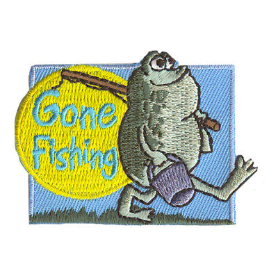 12 Pieces-Gone Fishing Patch-Free shipping