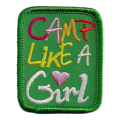 12 Pieces - Camp Like A Girl Patch - Free shipping