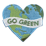 12 Pieces-Go Green (Earth) Patch-Free shipping