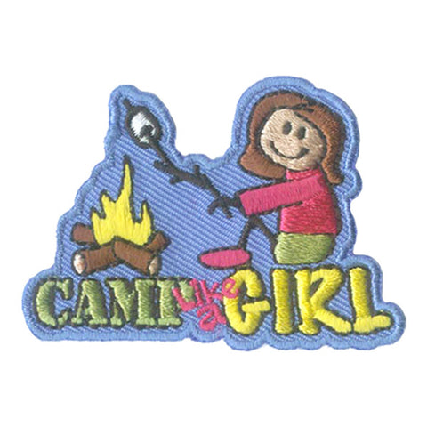 12 Pieces - Camp Like A Girl Patch - Free Shipping