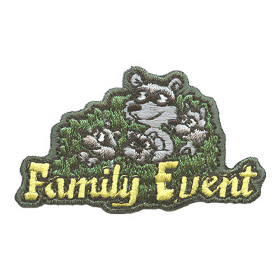 12 Pieces-Family Event (Raccoons) Patch-Free shipping