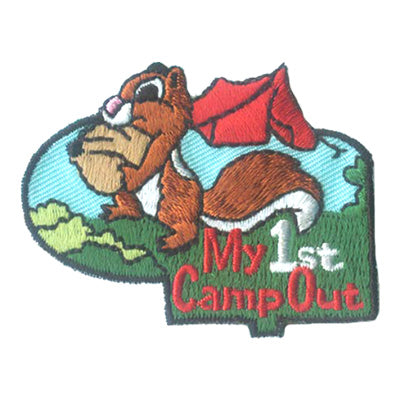 12 Pieces-My 1st Campout Patch-Free shipping