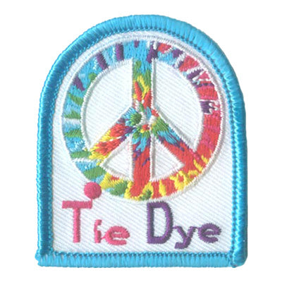12 Pieces-Tie Dye (Peace Sign) Patch-Free Shipping