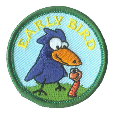 12 Pieces-Early Bird (Bird & Worm) Patch-Free shipping