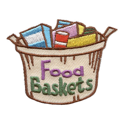 12 Pieces-Food Baskets Patch-Free shipping