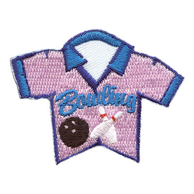 12 Pieces-Bowling (Pink Shirt) Patch-Free shipping