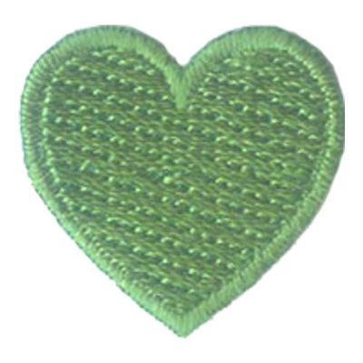 1 Inch Heart (Green) Patch