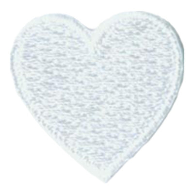 1 Inch Heart (White) Patch