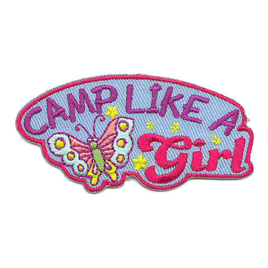 12 Pieces - Camp Like A Girl Patch - Free Shipping