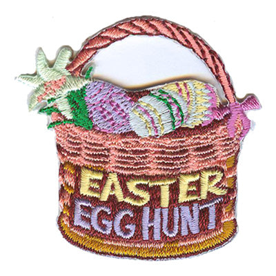 12 Pieces-Easter Egg Hunt (Basket) Patch-Free shipping