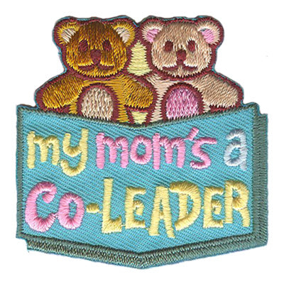 12 Pieces-My Mom's A Co-Leader Patch-Free shipping